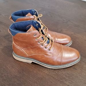 Men's size 11 camel and navy casual boots